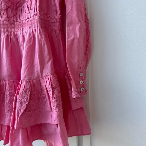 Loveshackfancy Pink Mini Dress. Size P. NEW - Picture 2 of 15